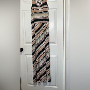 Striped Sleeveless Maxi Dress - Women’s Size Large